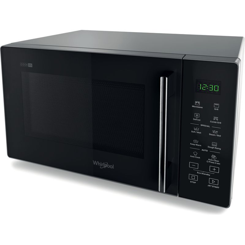 Whirlpool Microondas Libre instalación MWP 254 SB Negro Electrónico 25 MW + Función Grill 900 Perspective