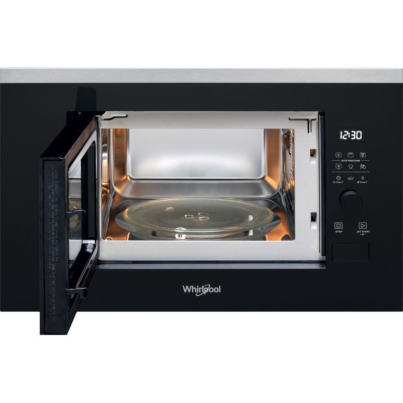 Whirlpool Microondas Encastre WMF201G Inox Electrónico 20 MW + Función Grill 800 Frontal open