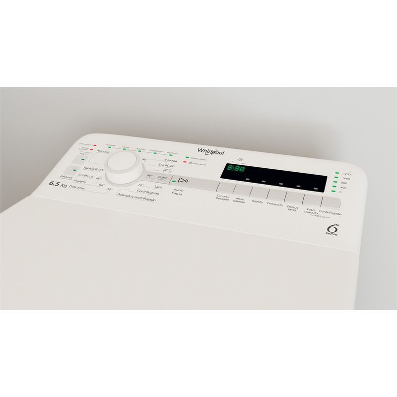 Whirlpool Lavadora Libre instalación TDLR 65230SS SP/N Blanco Carga superior D Lifestyle control panel