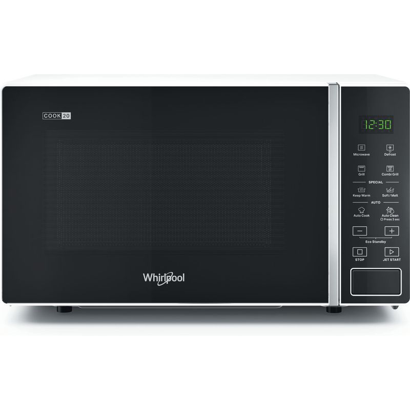Whirlpool Microondas Libre instalación MWP 203 W Blanco Electrónico 20 MW + Función Grill 700 Frontal