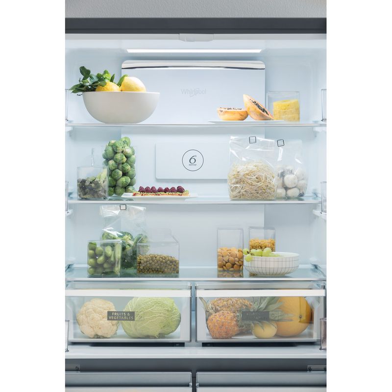 Whirlpool Side-by-Side Libre instalación WQ9 B2L Inox Look Drawer