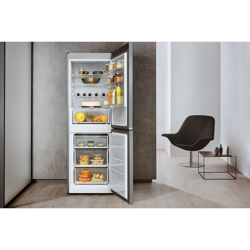 Whirlpool Combinación de frigorífico / congelador Libre instalación W5 721E OX 2 Optic Inox 2 doors Lifestyle frontal open