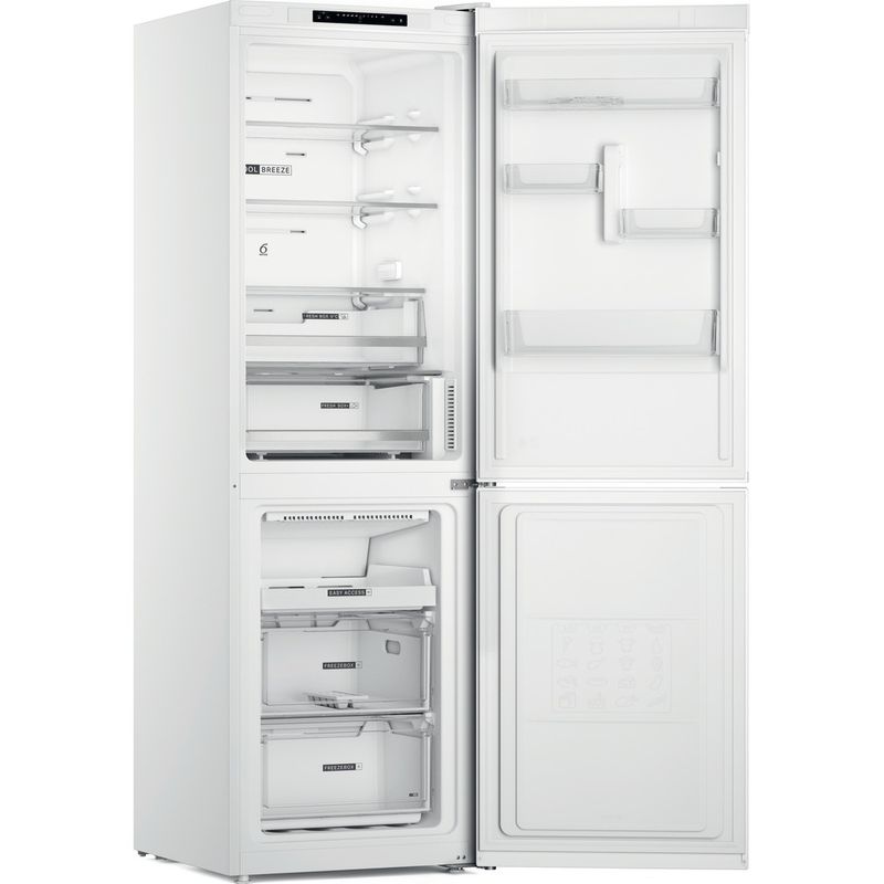 Whirlpool Combinación de frigorífico / congelador Libre instalación W7X 83A W Blanco global 2 doors Perspective open