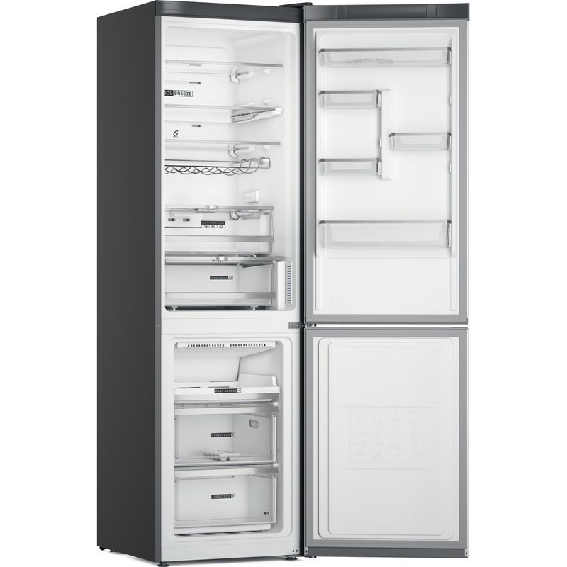 Whirlpool Combinación de frigorífico / congelador Libre instalación W7X 94T SX Saturn Steel 2 doors Perspective open