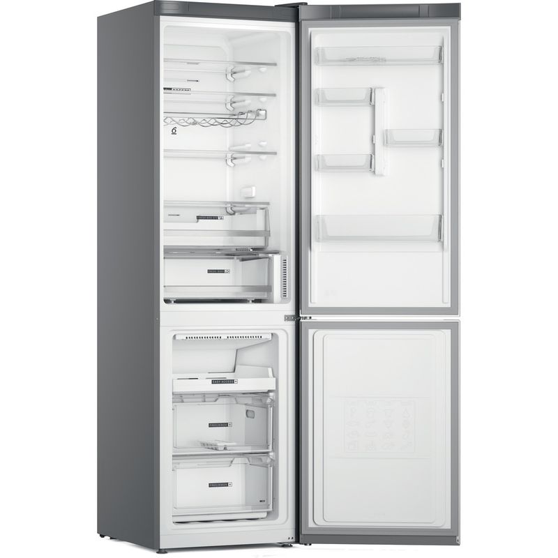 Whirlpool Combinación de frigorífico / congelador Libre instalación W7X 93T OX Optic Inox 2 doors Perspective open