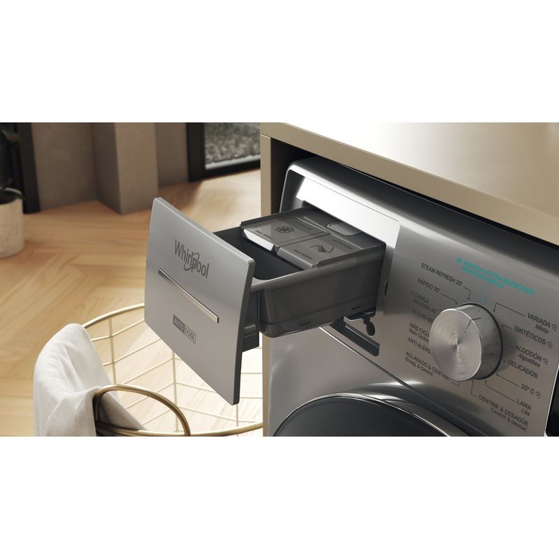 Whirlpool Lavadora Libre instalación W8 99ADS SILENCE SPT Plata Cargador frontal A Drawer