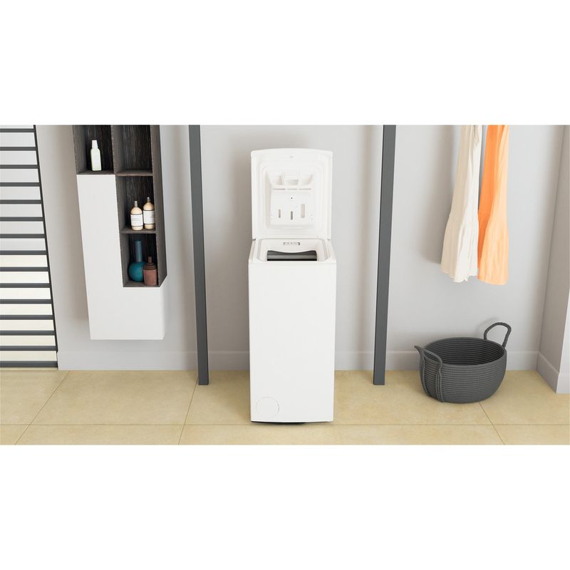 Whirlpool Lavadora Libre instalación TDLR 7232BS NX Blanco Carga superior D Lifestyle frontal open