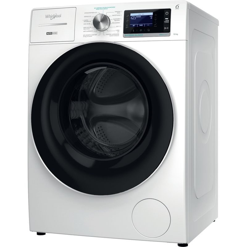 Whirlpool Lavadora Libre instalación W8 09AD SILENCE SPT Blanco Cargador frontal A Perspective