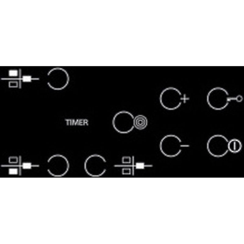Whirlpool Encimera AKT 807/BF Negro Radiant vitroceramic Control panel
