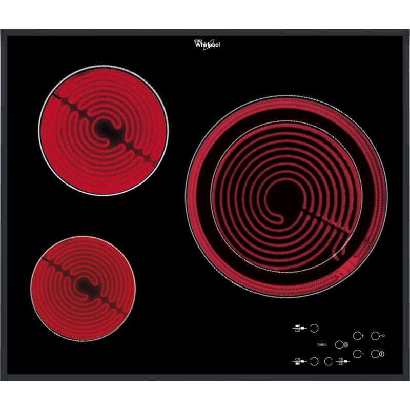 Whirlpool Encimera AKT 807/BF Negro Radiant vitroceramic Heating element