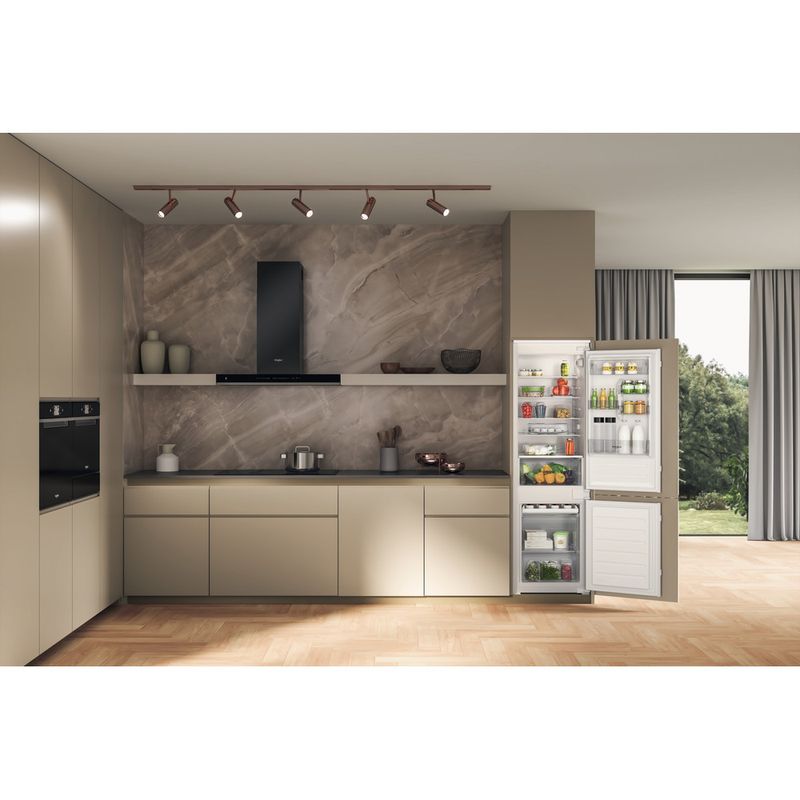 Whirlpool Combinación de frigorífico / congelador Encastre WHC18D051A1 Blanco 2 doors Lifestyle frontal open