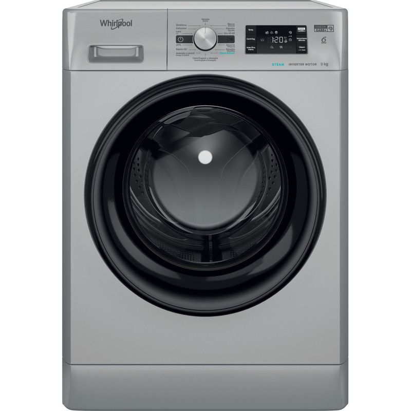Whirlpool Lavadora Libre instalación FFB 9489 SBV SPT Plata Cargador frontal A Frontal