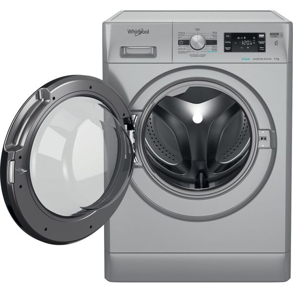Whirlpool Lavadora Libre instalación FFB 9489 SBV SPT Plata Cargador frontal A Frontal open