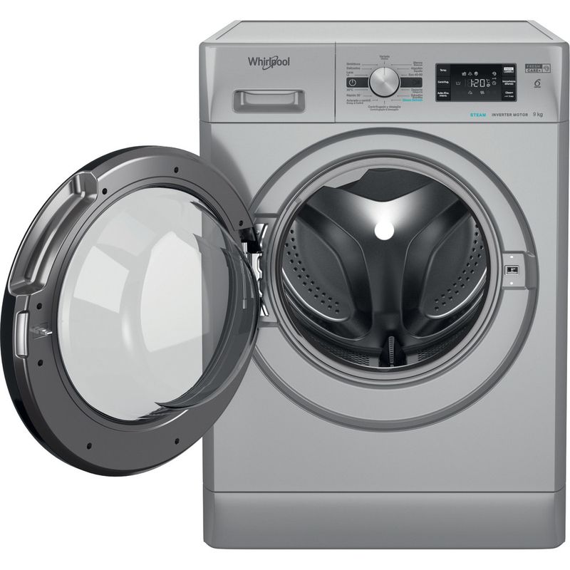 Whirlpool Lavadora Libre instalación FFB 9489 SBV SPT Plata Cargador frontal A Frontal open
