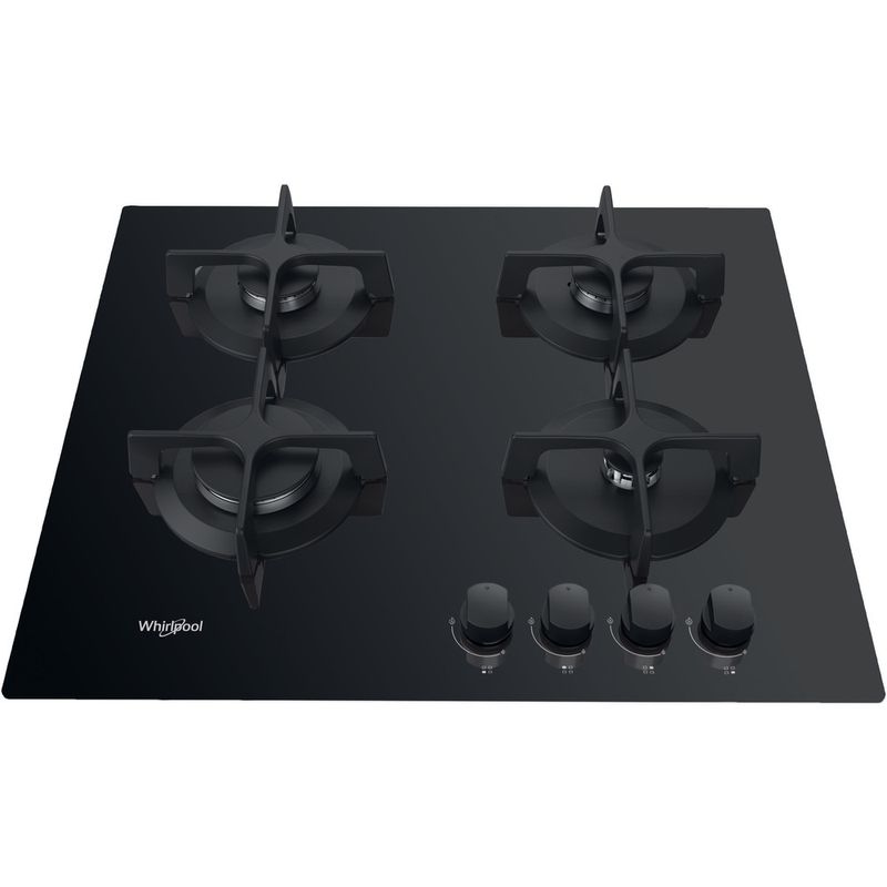 Whirlpool Encimera GOB 616/NB Negro Gas Frontal top down