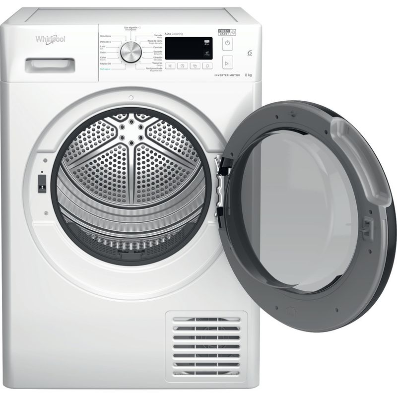 Whirlpool Secadora FFT M11 8X3BY SPT Blanco Frontal open