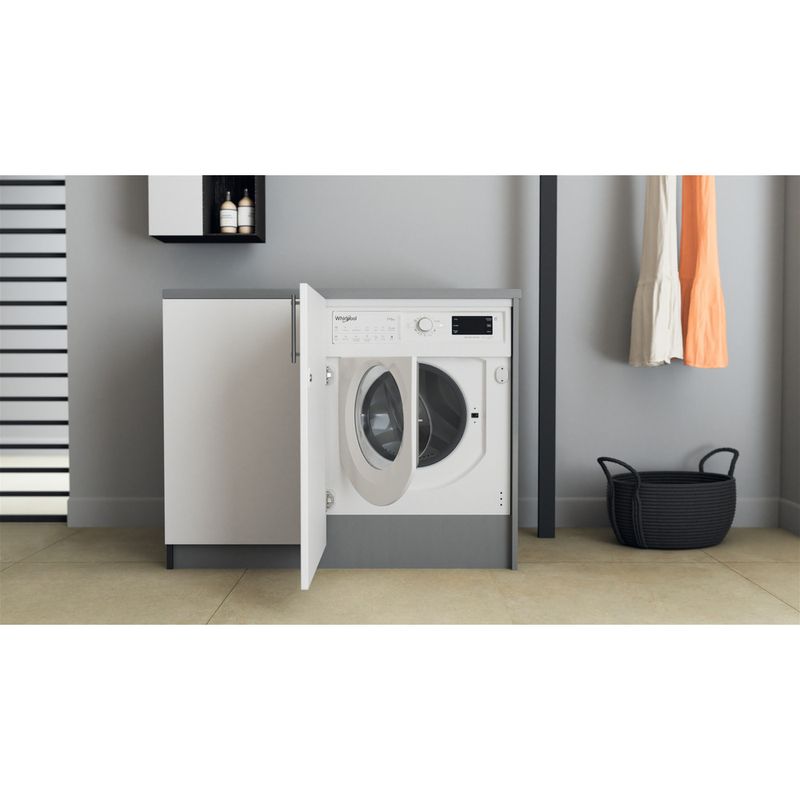 Whirlpool Lavadora secadora Encastre BI WDWG 751482 EU N Blanco Cargador frontal Lifestyle frontal open