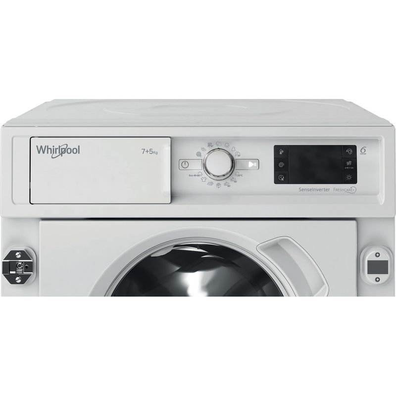 Whirlpool Lavadora secadora Encastre BI WDWG 751482 EU N Blanco Cargador frontal Control panel