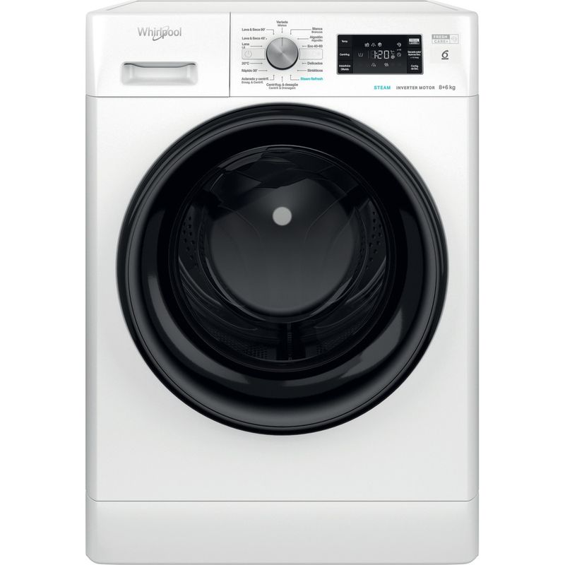 Whirlpool Lavadora secadora Libre instalación FFWDB 864369 BV SPT Blanco Cargador frontal Frontal