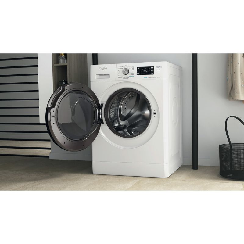 Whirlpool Lavadora secadora Libre instalación FFWDB 864369 BV SPT Blanco Cargador frontal Lifestyle perspective open