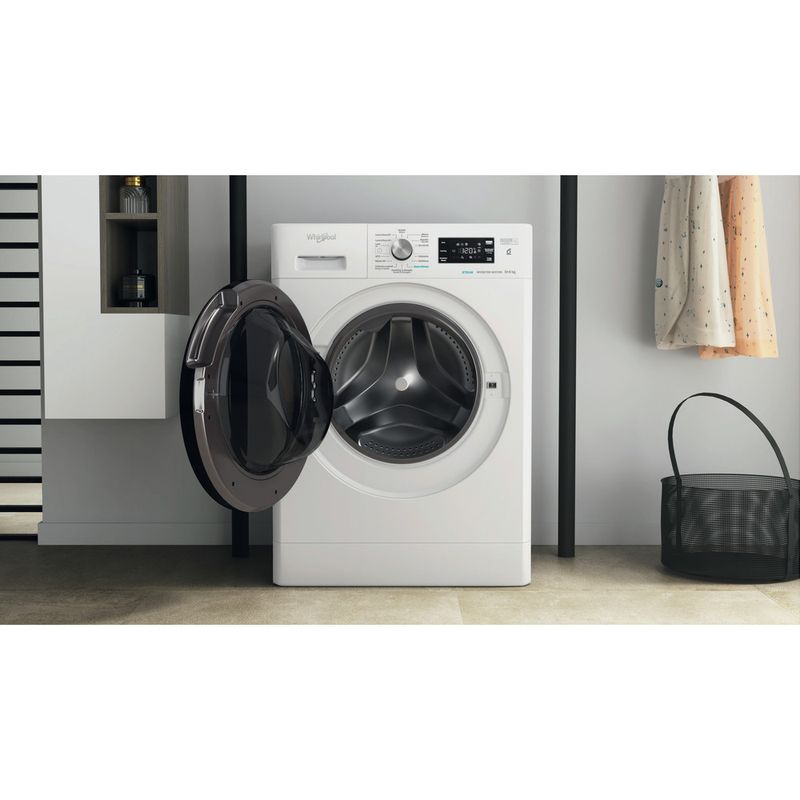 Whirlpool Lavadora secadora Libre instalación FFWDB 864369 BV SPT Blanco Cargador frontal Lifestyle frontal open