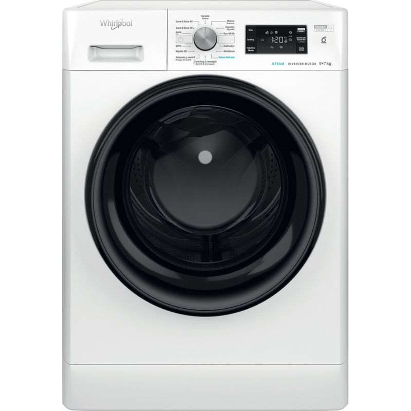 Whirlpool Lavadora secadora Libre instalación FFWDB 976258 BV SPT Blanco Cargador frontal Frontal