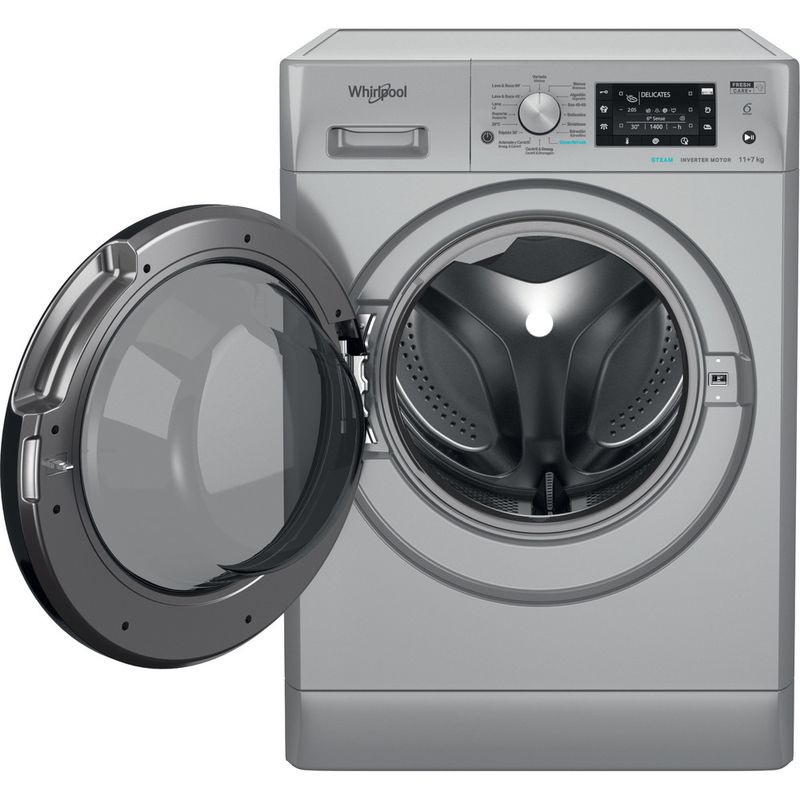 Whirlpool Lavadora secadora Libre instalación FFWDD 1174269 SBV SPT Plata Cargador frontal Frontal open