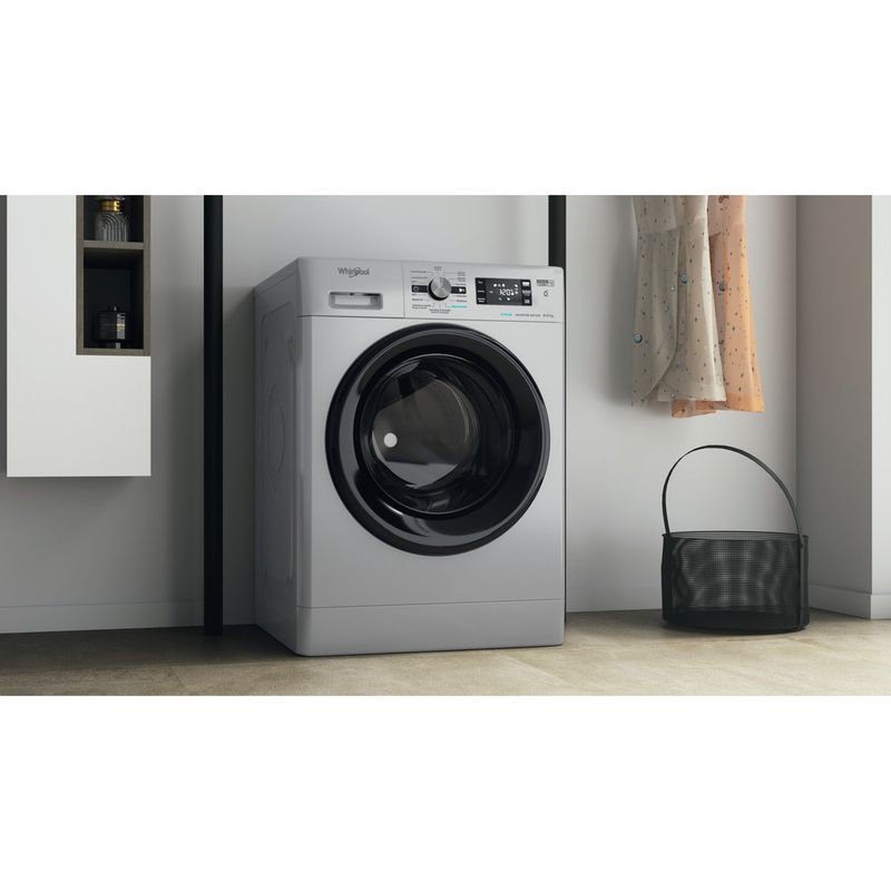 Whirlpool Lavadora secadora Libre instalación FFWDB 964369 SBV SPT Plata Cargador frontal Lifestyle perspective