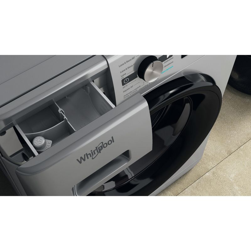 Whirlpool Lavadora secadora Libre instalación FFWDB 964369 SBV SPT Plata Cargador frontal Drawer