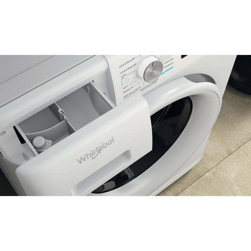 Whirlpool Lavadora secadora Libre instalación FFWDB 864349 WV SPT Blanco Cargador frontal Drawer