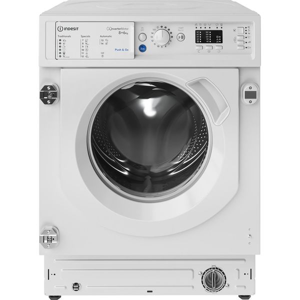 Indesit Lavadora secadora Encastre BI WDIL 861485 EU Blanco Cargador frontal Frontal