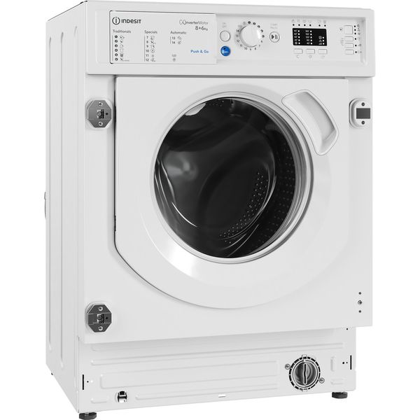 Indesit Lavadora secadora Encastre BI WDIL 861485 EU Blanco Cargador frontal Perspective