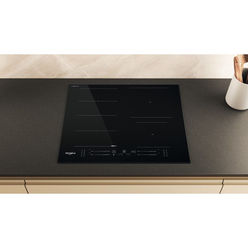 Whirlpool Encimera WF S5060 CPBF Negro Induction vitroceramic Lifestyle frontal top down