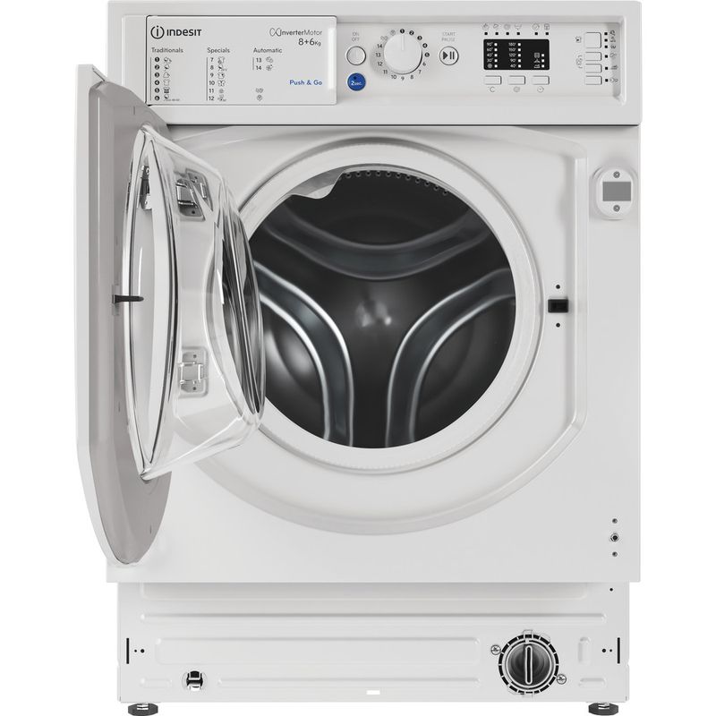 Indesit Lavadora secadora Encastre BI WDIL 861485 EU Blanco Cargador frontal Frontal open