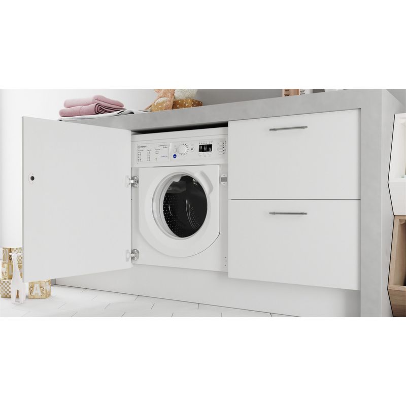 Indesit Lavadora secadora Encastre BI WDIL 861485 EU Blanco Cargador frontal Lifestyle perspective