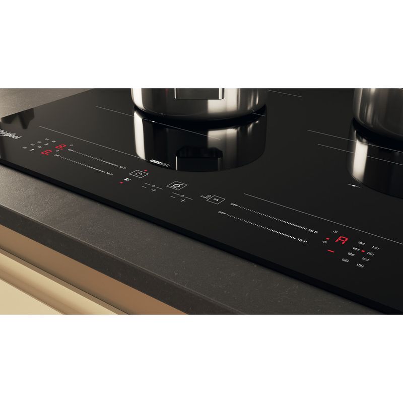 Whirlpool Encimera WF S5060 CPBF Negro Induction vitroceramic Control panel