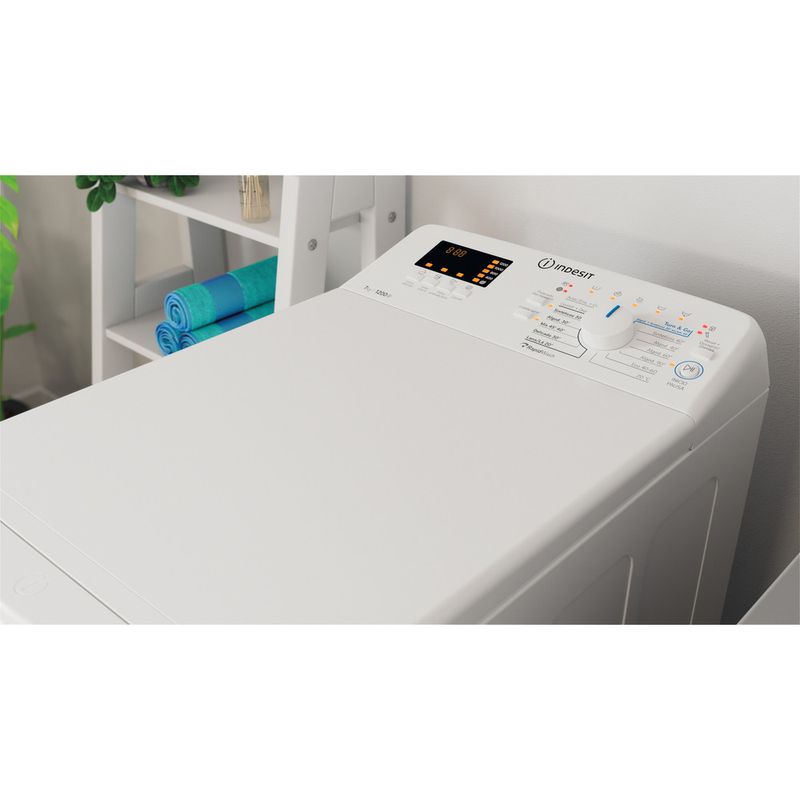 Indesit Lavadora Libre instalación BTW S72200 SP/N Blanco Carga superior E Lifestyle perspective