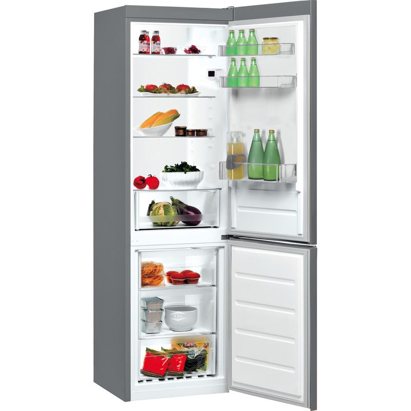 Indesit-Combinacion-de-frigorifico---congelador-Libre-instalacion-LI8-SN2E-X-Plata-2-doors-Perspective-open