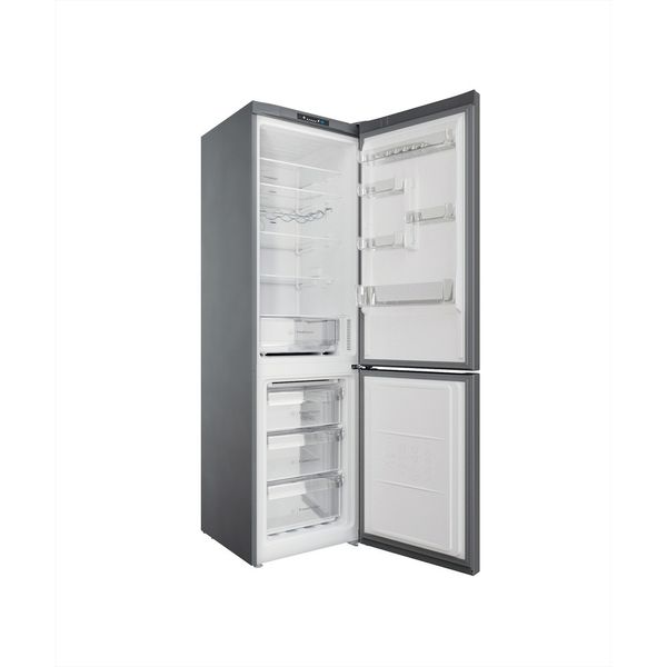 Indesit-Combinacion-de-frigorifico---congelador-Libre-instalacion-INFC9-TI22X-Inox-2-doors-Perspective-open