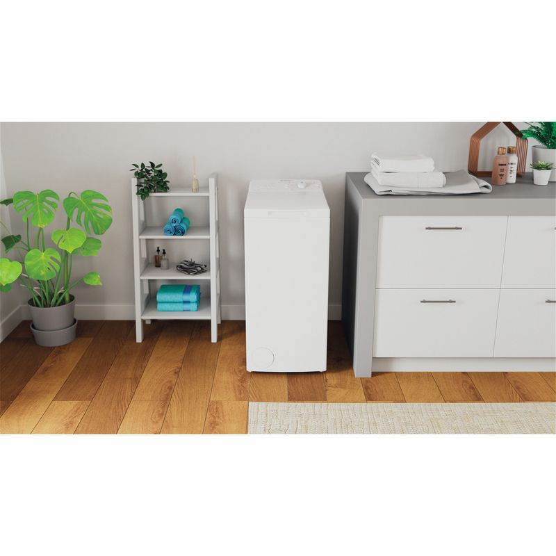 Indesit Lavadora Libre instalación BTW L60400 SP/N Blanco Carga superior C Lifestyle frontal