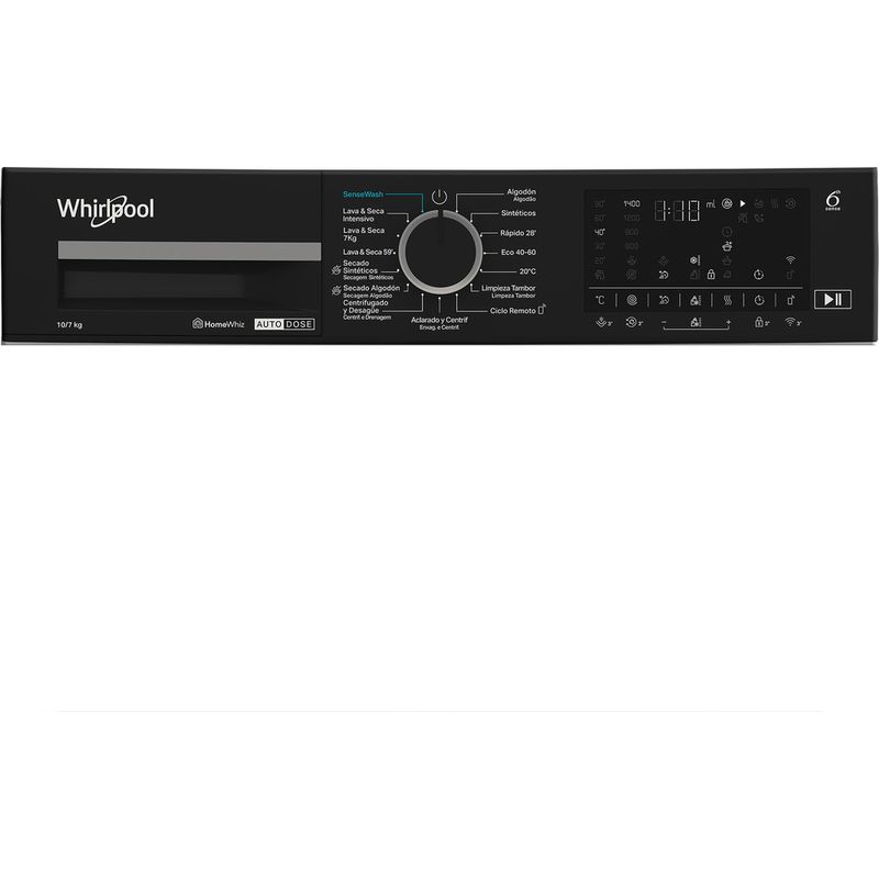 Whirlpool Lavadora secadora Libre instalación WPD 0736W ADS SPT Blanco Cargador frontal Program