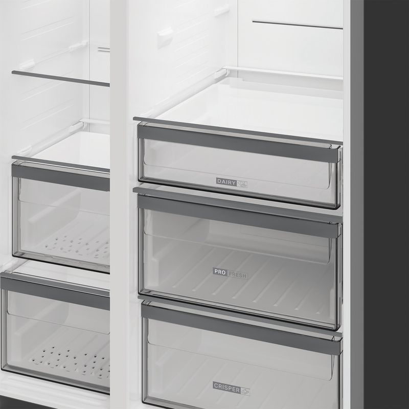 Whirlpool Side-by-Side Libre instalación WHG2 6574W X5E ARC 764 Manhattan Gray Drawer