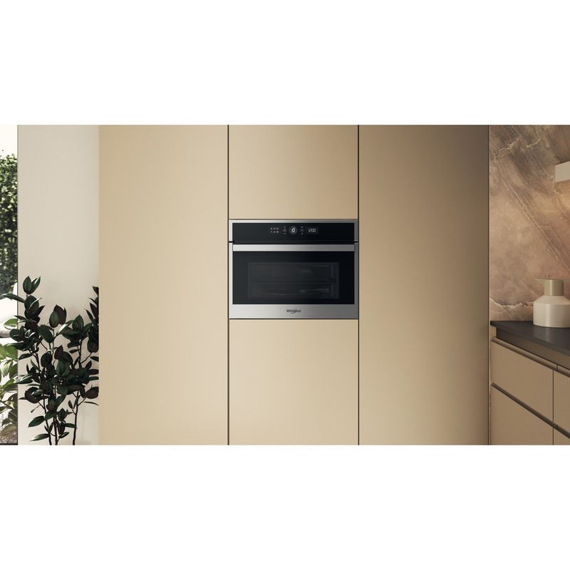 Whirlpool Microondas Encastre WMW47HMX Acero inoxidable Electrónico 40 MW-Combi 900 Lifestyle frontal