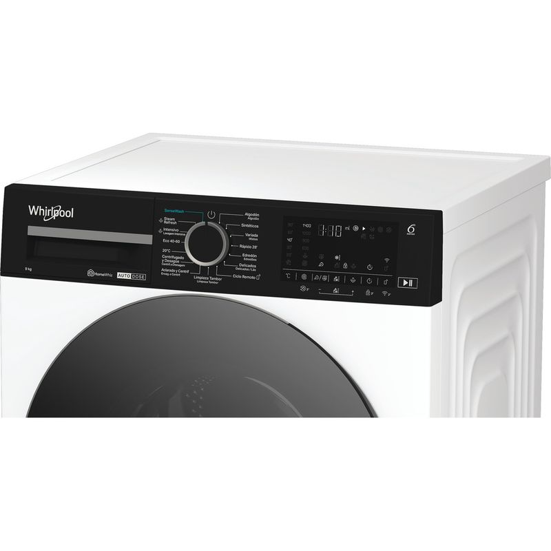 Whirlpool Lavadora Libre instalación WPM 97W ADS SPT Blanco Cargador frontal A Lifestyle control panel
