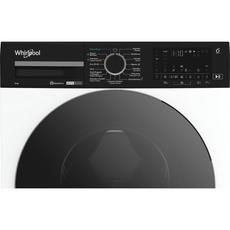 Whirlpool Lavadora Libre instalación WPM 97W ADS SPT Blanco Cargador frontal A Control panel