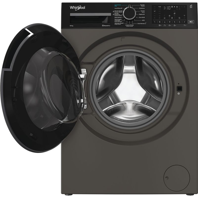 Whirlpool-Lavadora-secadora-Libre-instalacion-WAD-9636G-SPT-Manhattan-Grey-Cargador-frontal-Frontal-open