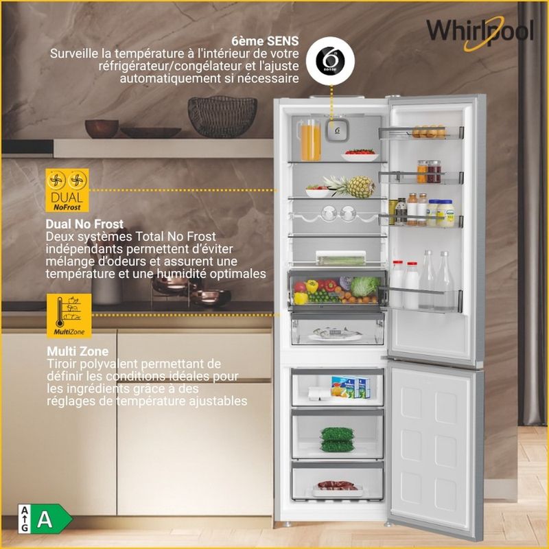Whirlpool-Combinacion-de-frigorifico---congelador-Libre-instalacion-WHK-25404-XP8E-New-Silver-–-ARC-1035-2-doors-Lifestyle-detail